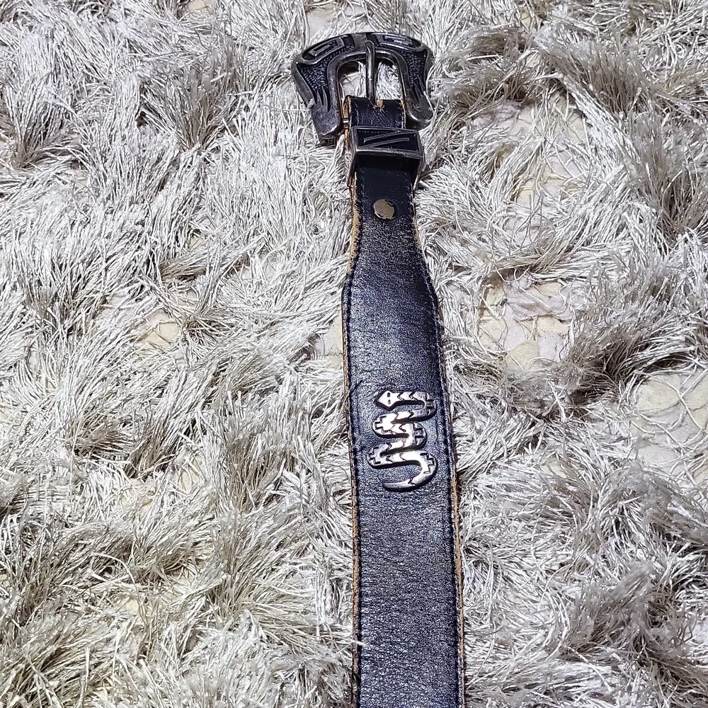 Black Leather Kids Belt